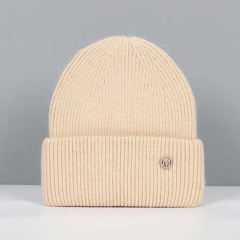 Women Winter Hat Real Rabbit Fur Winter Hats For Women Fashion Warm Beanie Hats Women Solid Adult Cover Head Cap