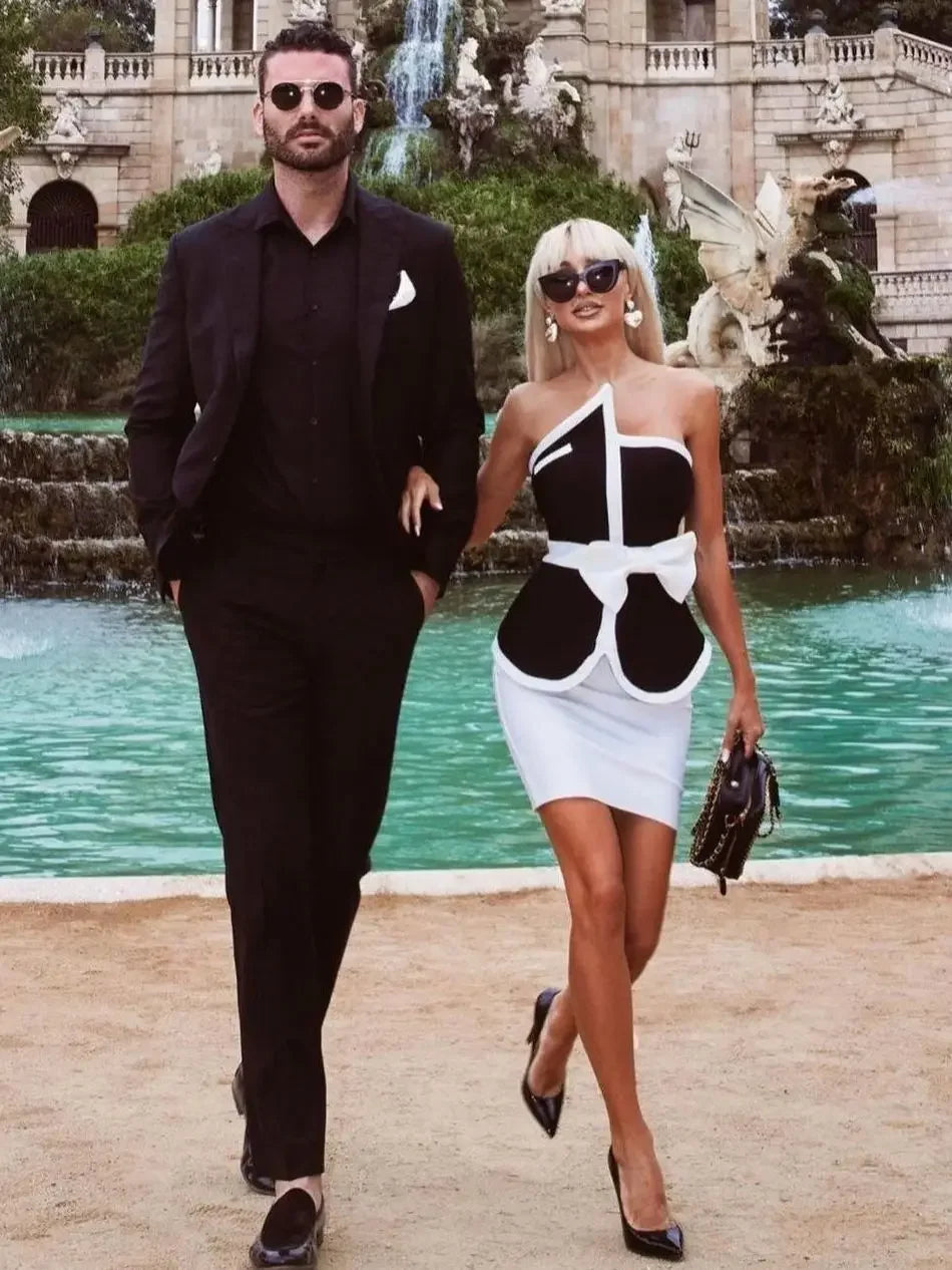 Monaco Strapless Top & Mini Skirt Set