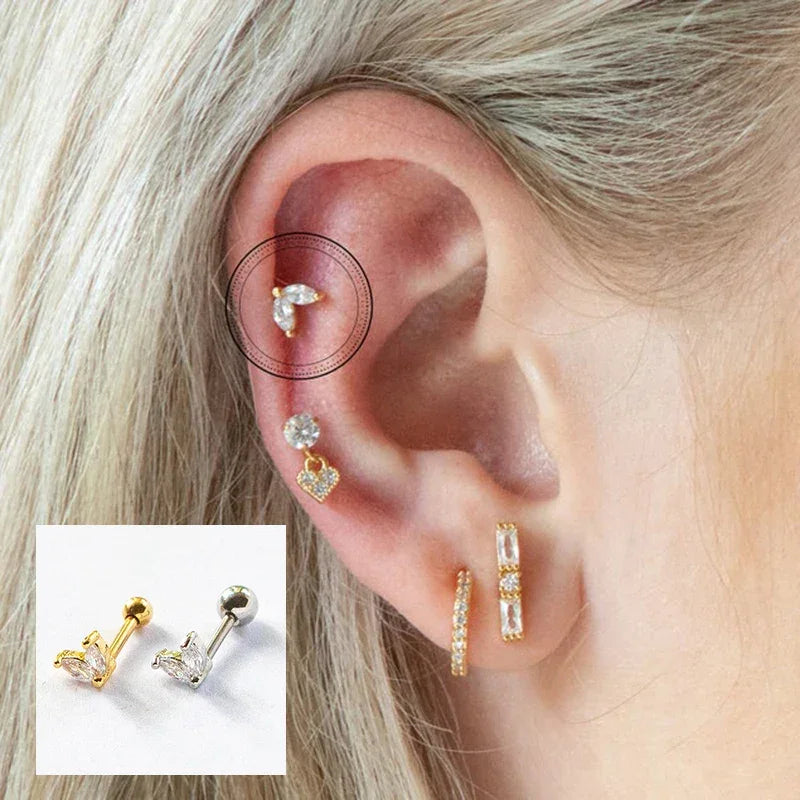 Moon Stud Earrings