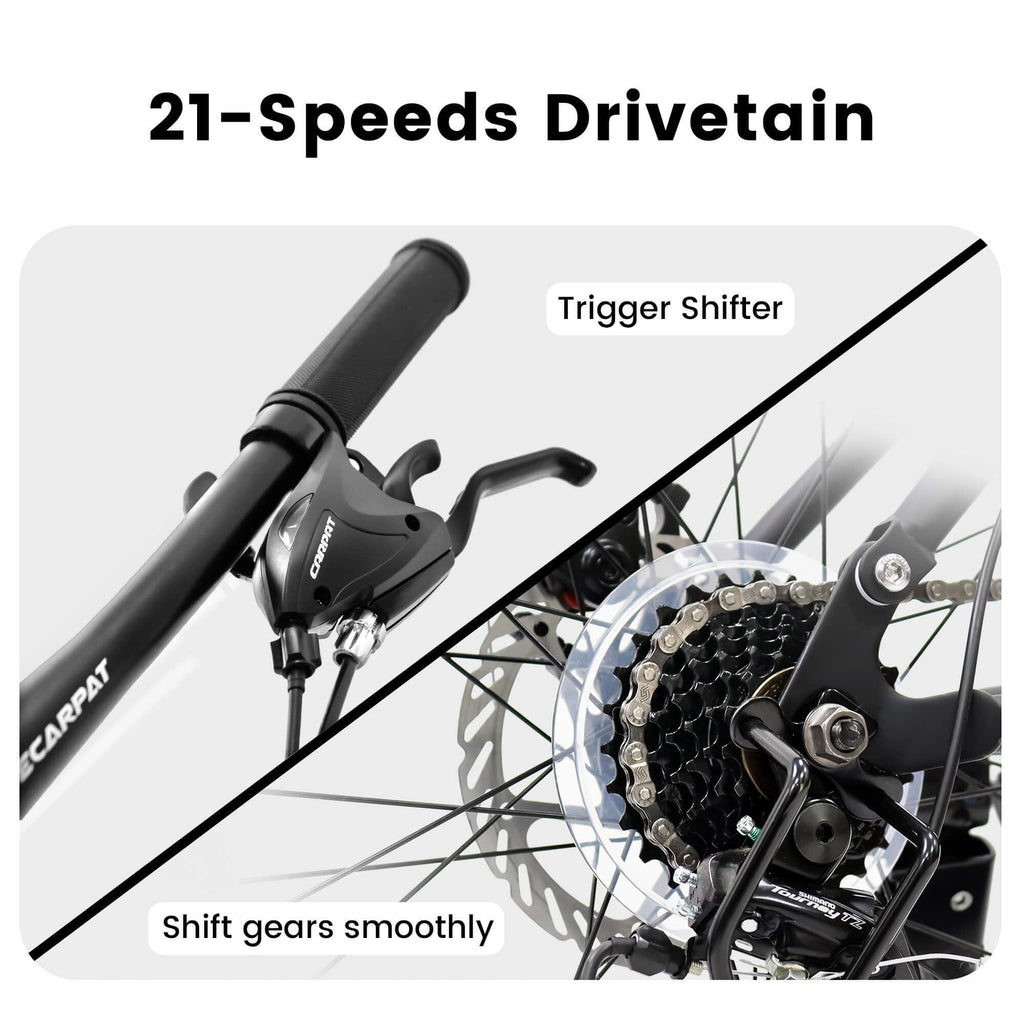 FlexRide™ 24 – 24" MTB Bike with Disc Brakes & 21-Speed Gears