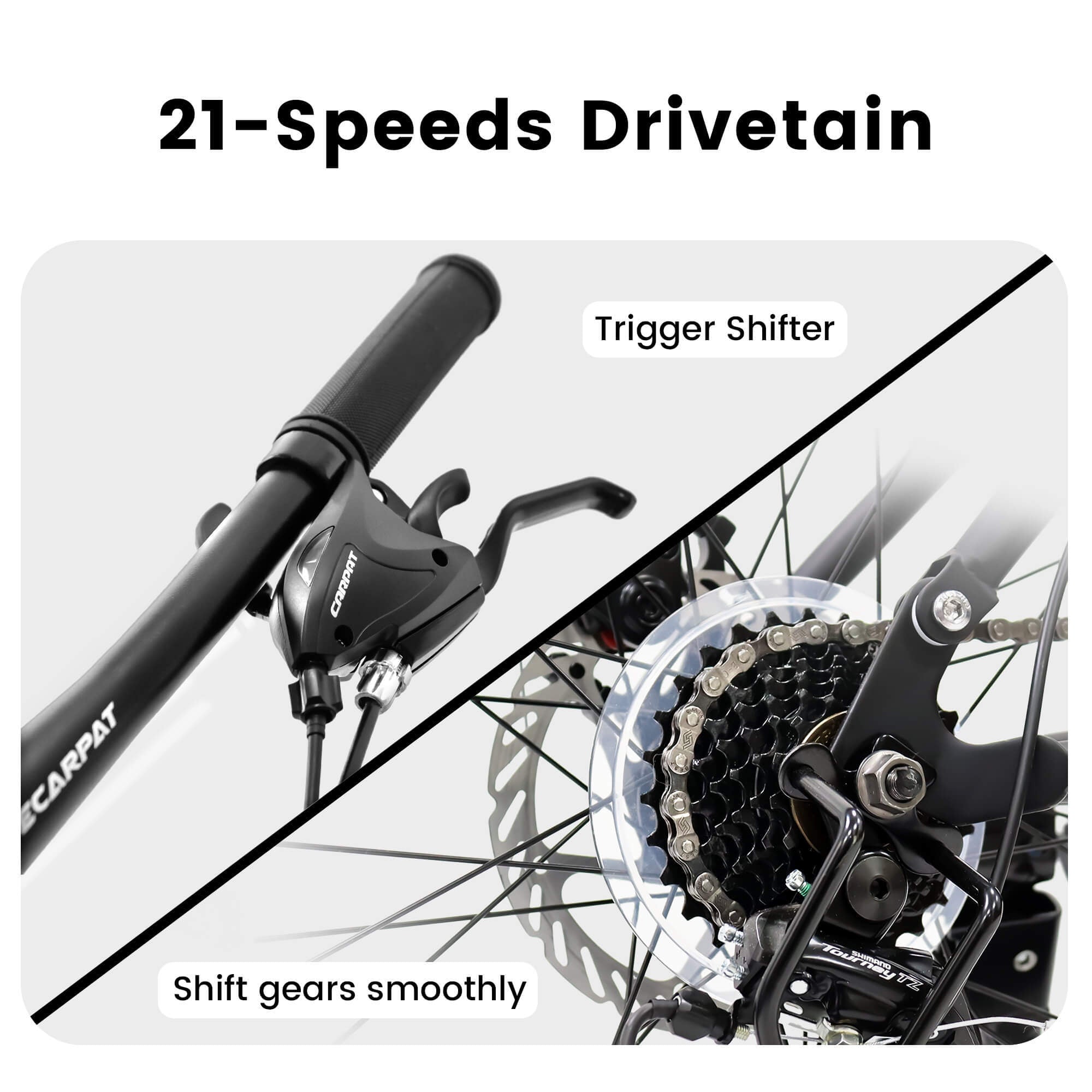 FlexRide™ 24 – 24" MTB Bike with Disc Brakes & 21-Speed Gears