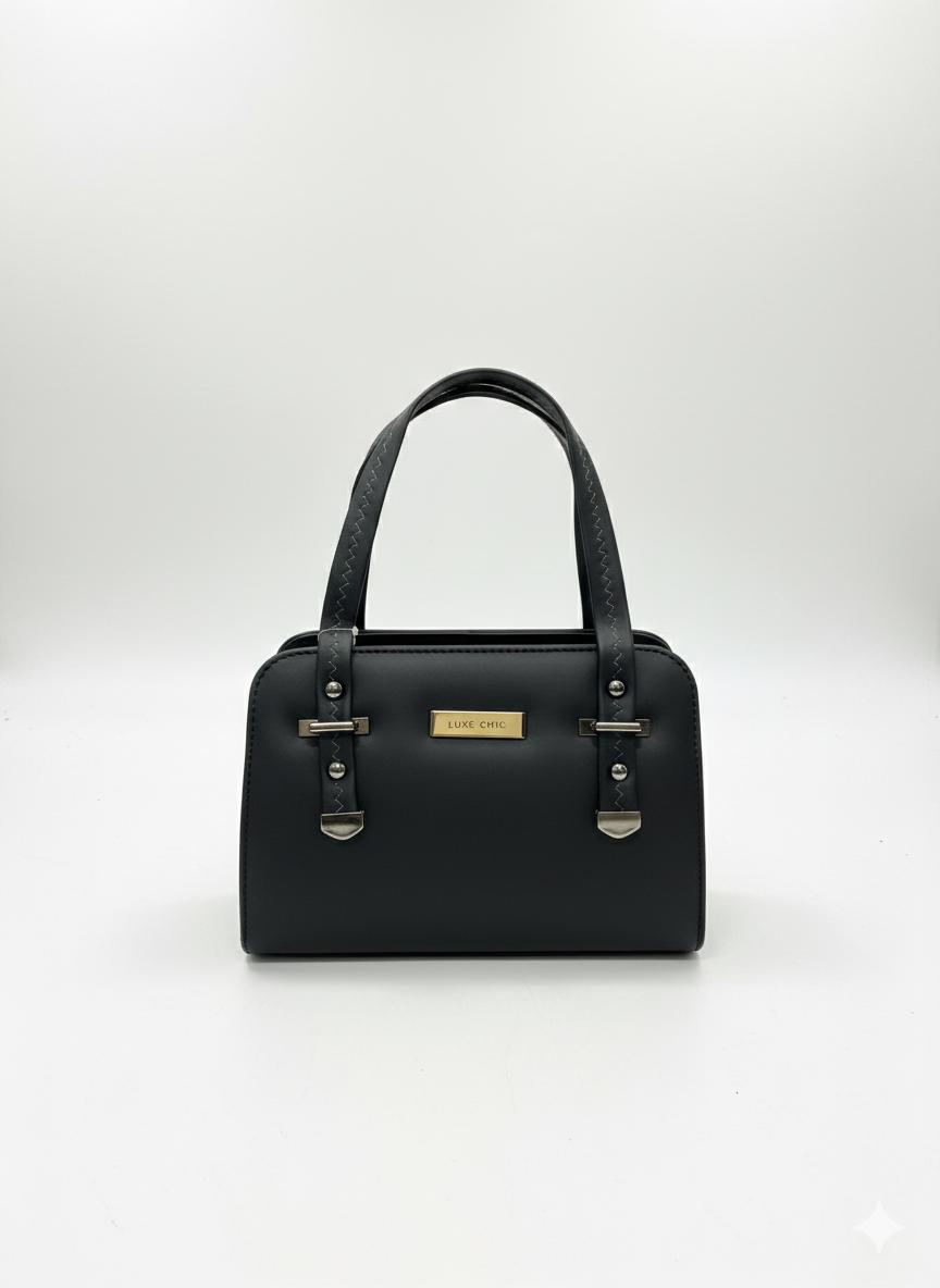 Elegant Black Luxe Chic Handbag