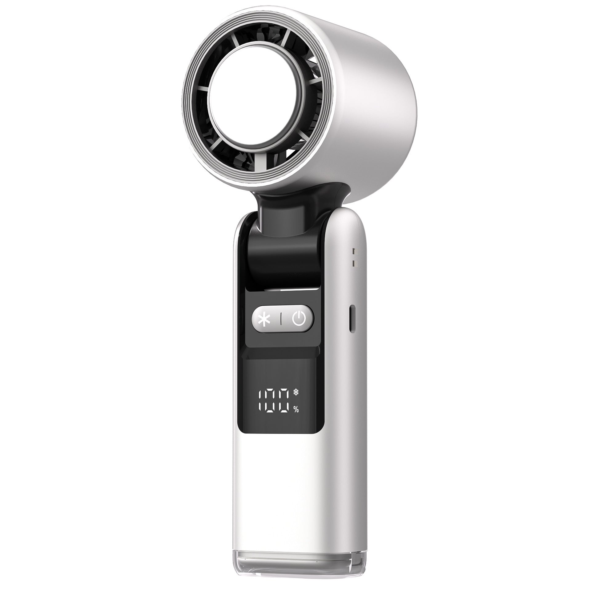 Ice Cool Turbo Mini Fan with Digital Display – USB Rechargeable &