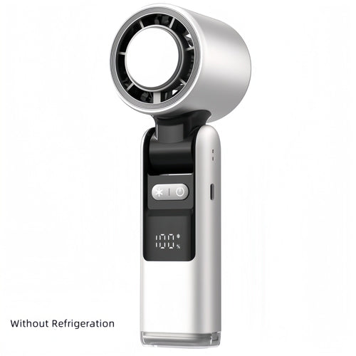 Ice Cool Turbo Mini Fan with Digital Display – USB Rechargeable &