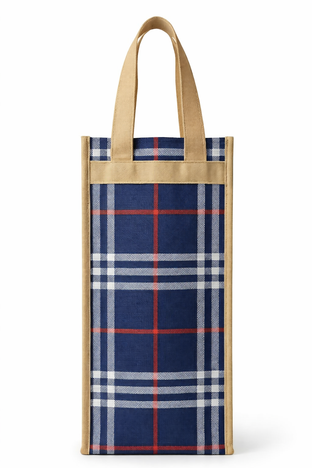 Plaid Canvas Tote Bag