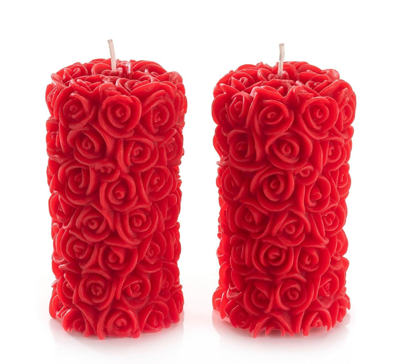 Rose Scented Pillar Candle Set of 2