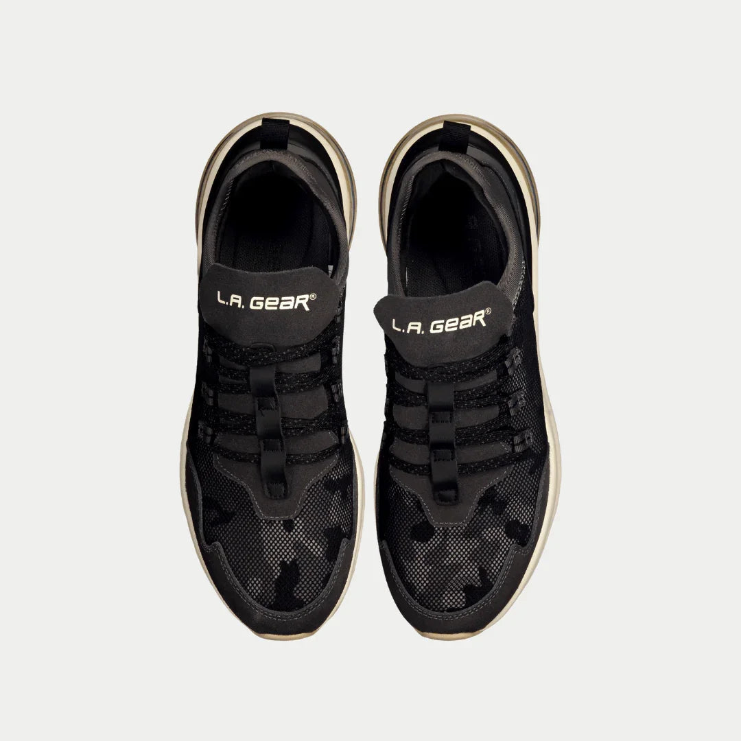 LA Gear Men’s Runyon Lowtop | Black x Gray