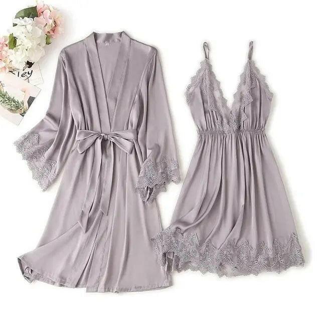 Matching Nightgown & Robe Set