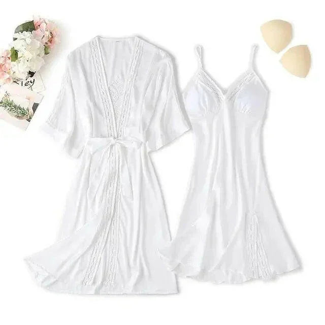 Matching Nightgown & Robe Set