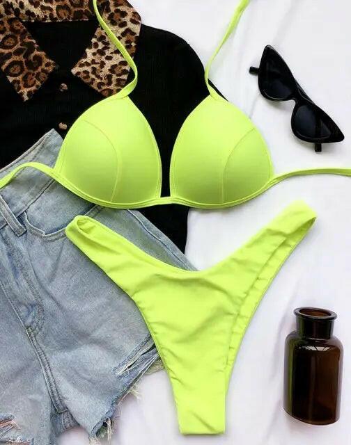 Liberated Lined Halter Bikini