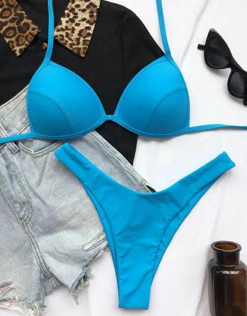 Liberated Lined Halter Bikini