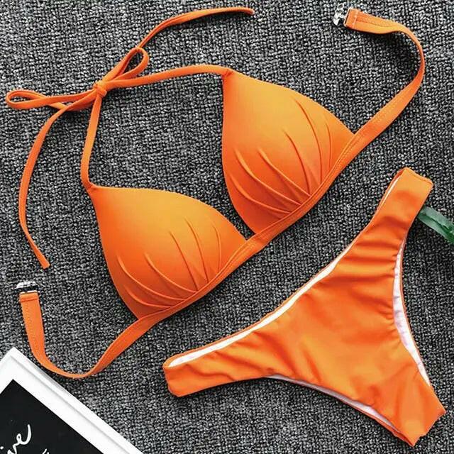 Liberated Lined Halter Bikini