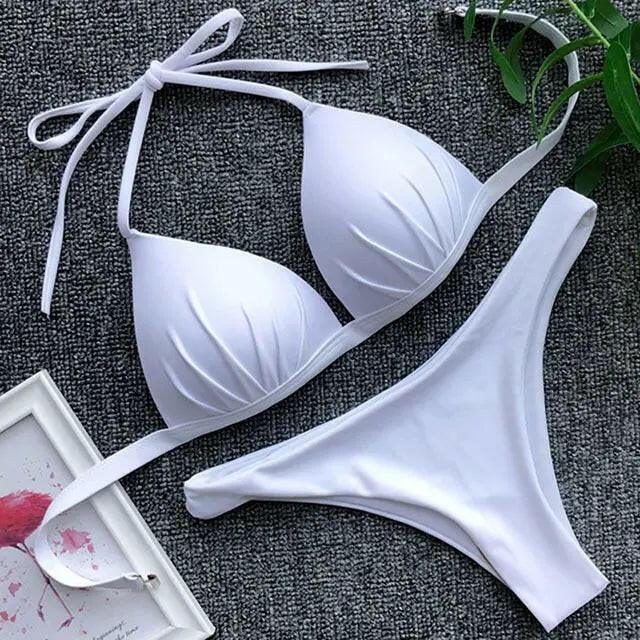 Liberated Lined Halter Bikini
