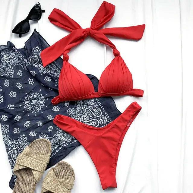 Liberated Lined Halter Bikini