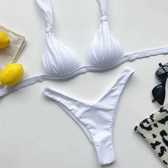 Liberated Lined Halter Bikini