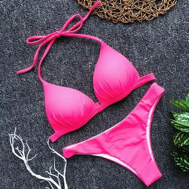 Liberated Lined Halter Bikini