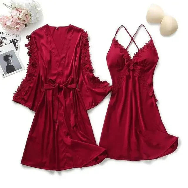 Matching Nightgown & Robe Set