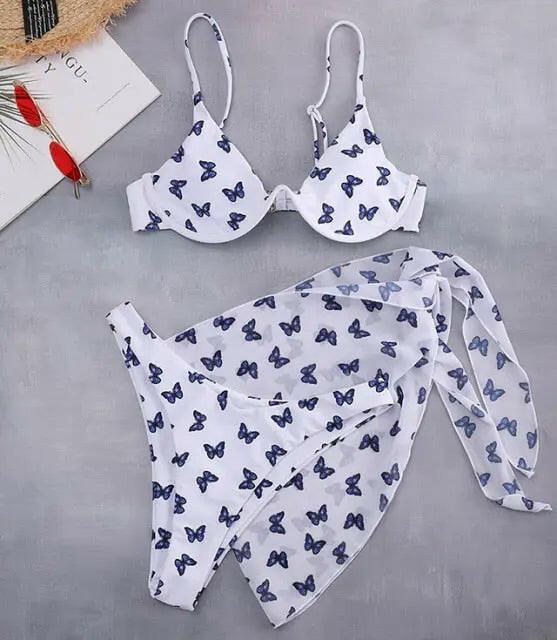 Sexy Marble Print Push Up Bikini