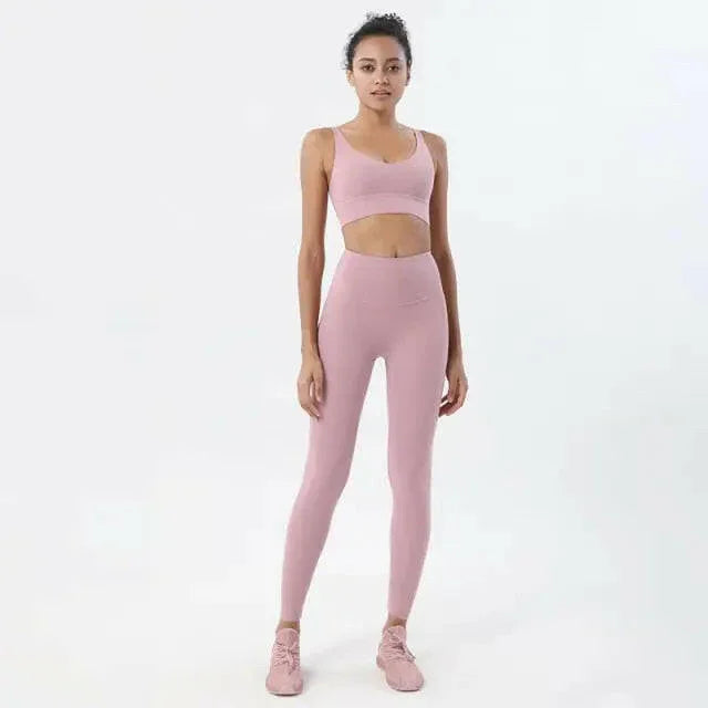 Seamless Yoga Fitness Top & Leggings Set - Available In 6 Colors