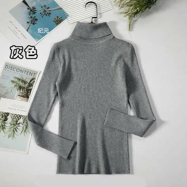 Soft Ribbed Turtleneck Sweater