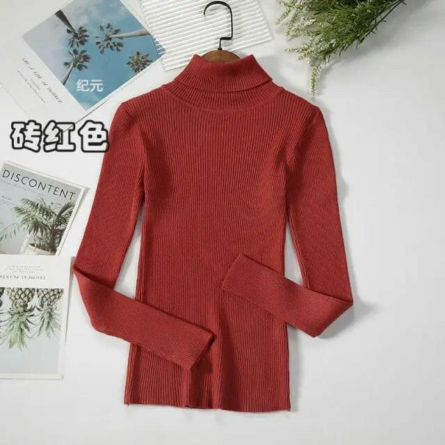 Soft Ribbed Turtleneck Sweater