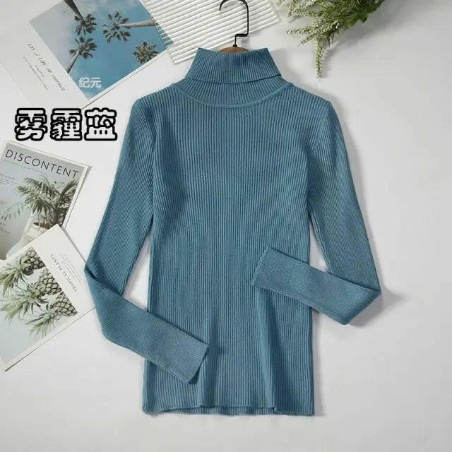 Soft Ribbed Turtleneck Sweater