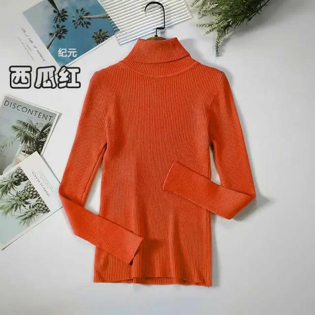 Soft Ribbed Turtleneck Sweater