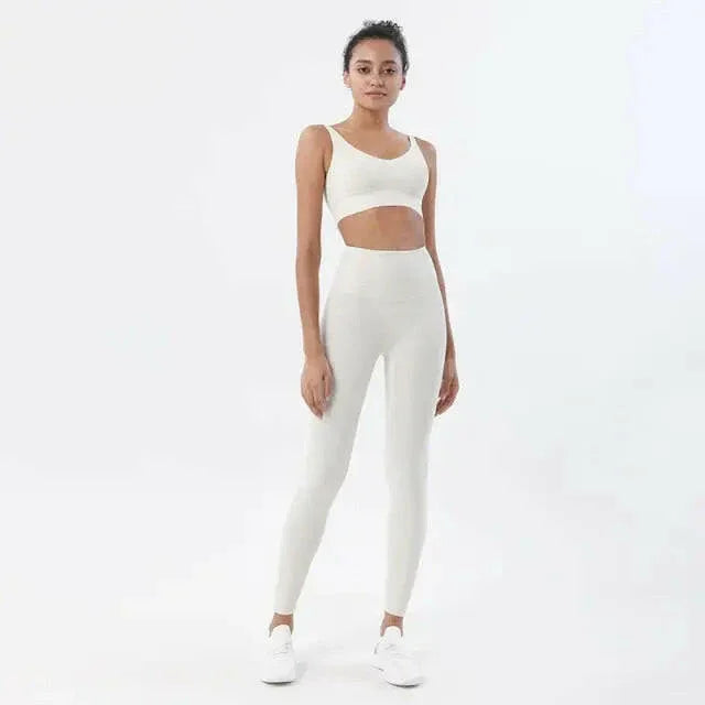 Seamless Yoga Fitness Top & Leggings Set - Available In 6 Colors