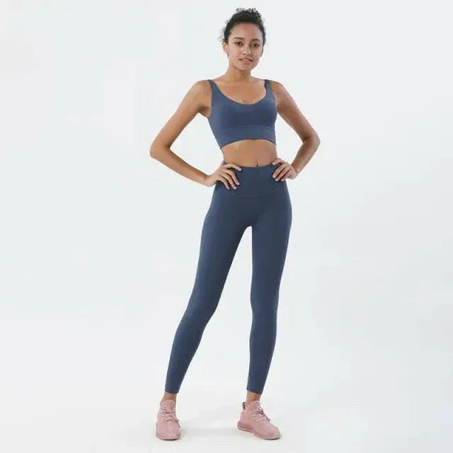 Seamless Yoga Fitness Top & Leggings Set - Available In 6 Colors