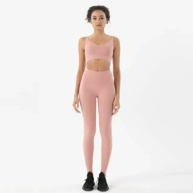 Seamless Yoga Fitness Top & Leggings Set - Available In 6 Colors