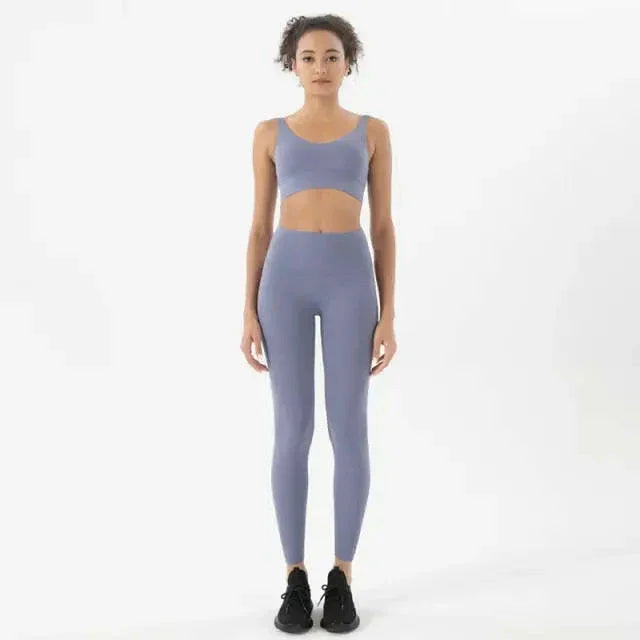 Seamless Yoga Fitness Top & Leggings Set - Available In 6 Colors