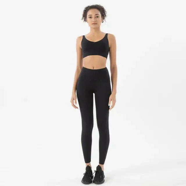 Seamless Yoga Fitness Top & Leggings Set - Available In 6 Colors