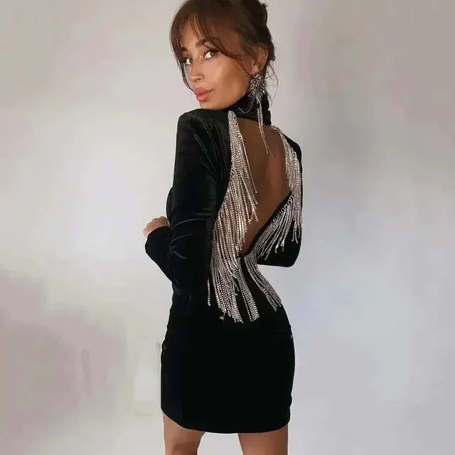 Velvet Evening Party Dress