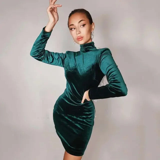 Velvet Evening Party Dress