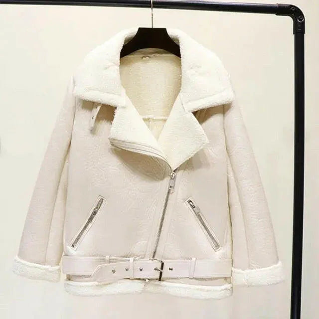 Warm Winter Faux Leather Jacket