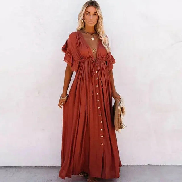 Embroidered Beach Tunic Beach Cover Up Sarong