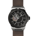 Vento Silver Black Leather